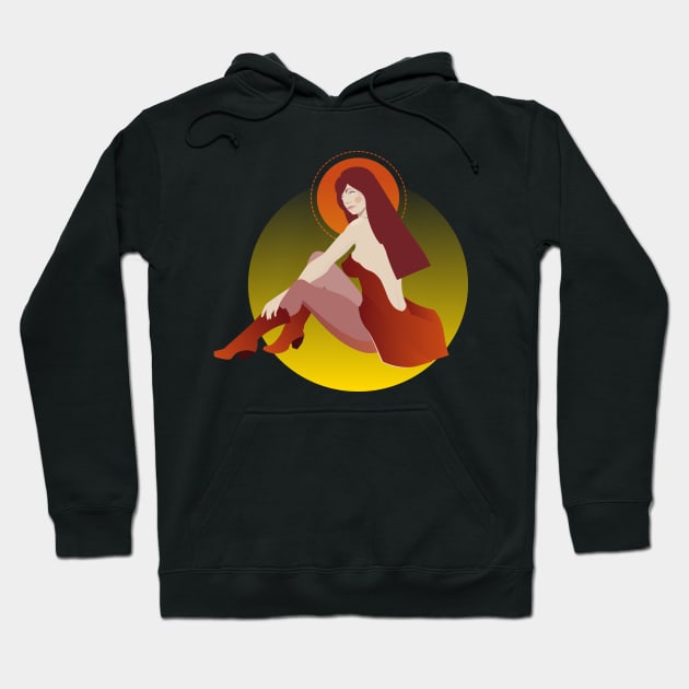 Redhead fantasy heroine witch Hoodie by JojaShop